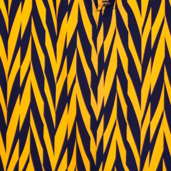 Winter Kate Geometric Print Silk Open Back Dress - Picture 3 of 3